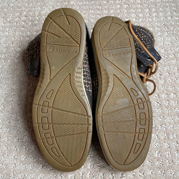 Sperry Top Sider Plaid Leather High Top Shoes - Picture 8 of 10